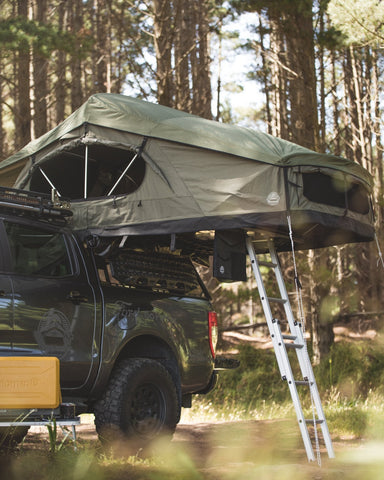 *EX-DISPLAY* Crow's Nest Rooftop Tent - Extended - Green