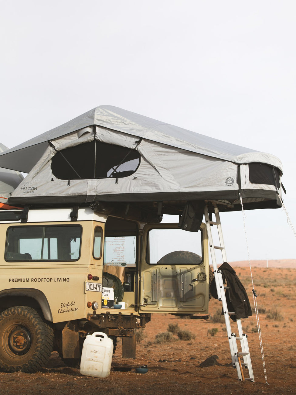 feldon shelter roof top tent Feldon Shelter Roof Top Tent - The Crow's Nest Extended Rooftop Tent - Grey